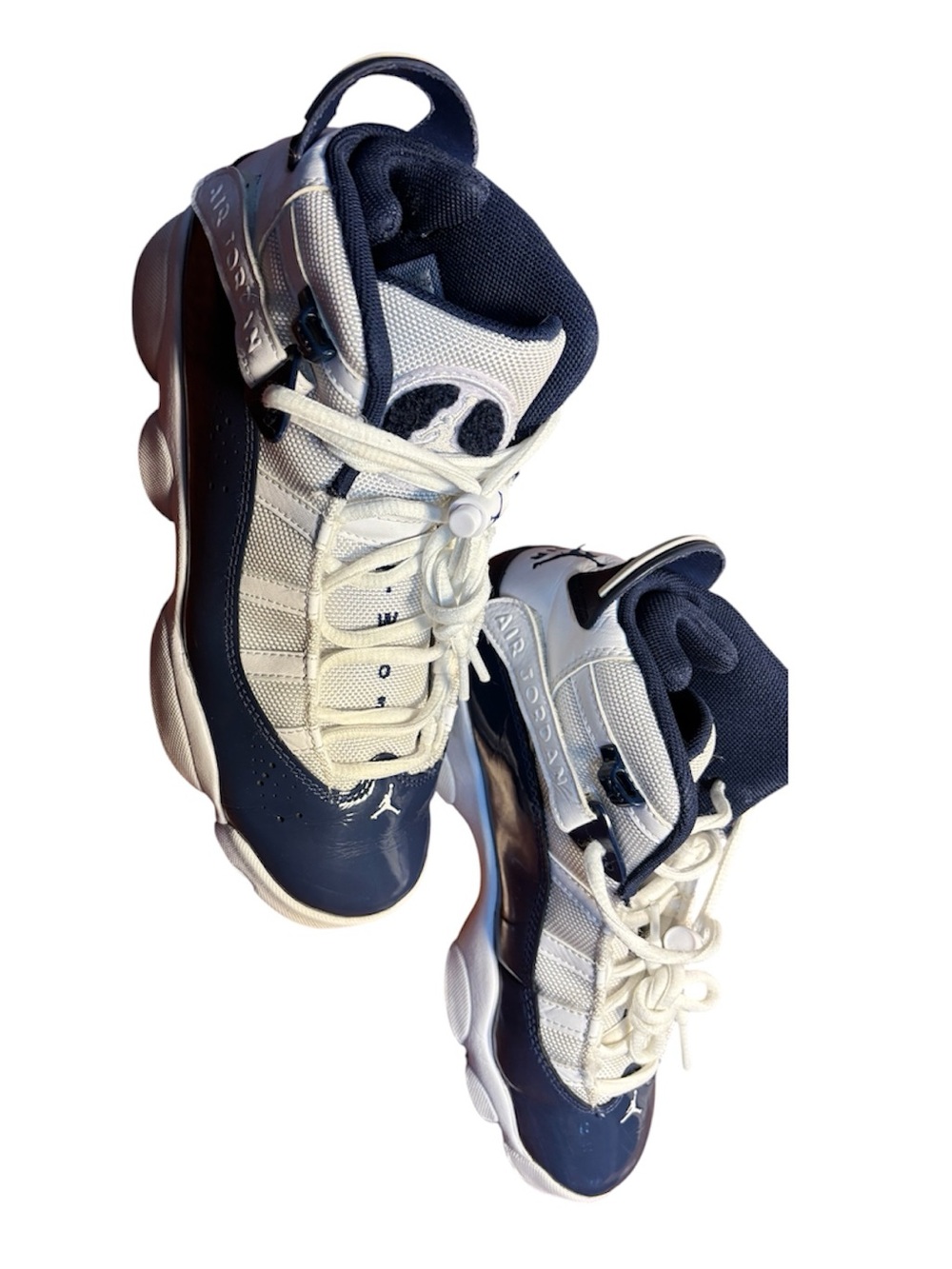 Jordan Kids Navy and White Low-Top Sneakers - Picture 5 of 7